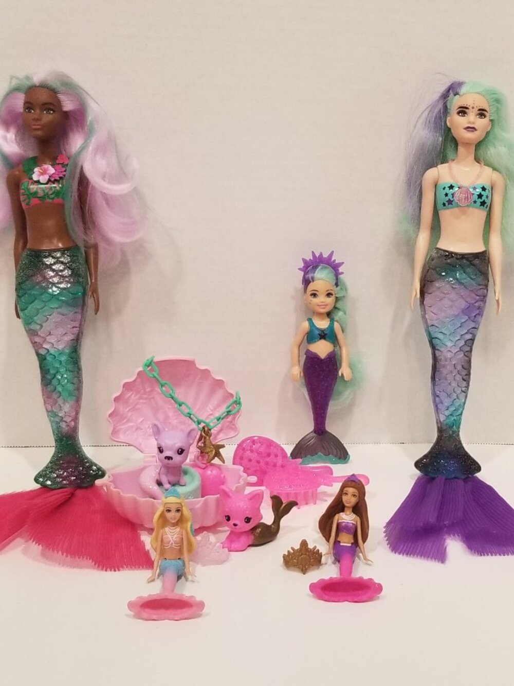 Barbie Mermaid Lot, lot of 3 dolls & accessories, VGUC-EUC - Picture 7 of 13